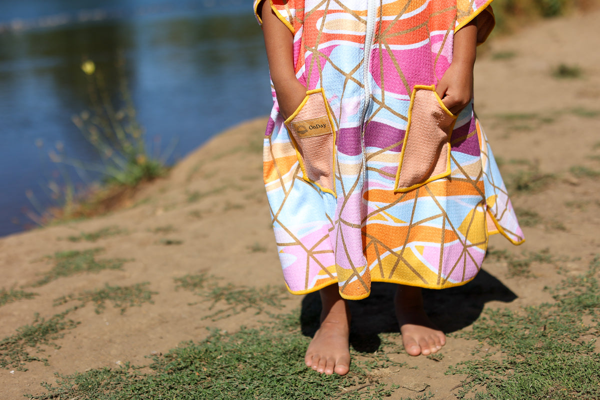 Sunset Gem Poncho+ Towel