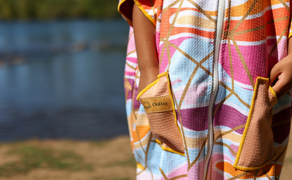 Sunset Gem Poncho+ Towel