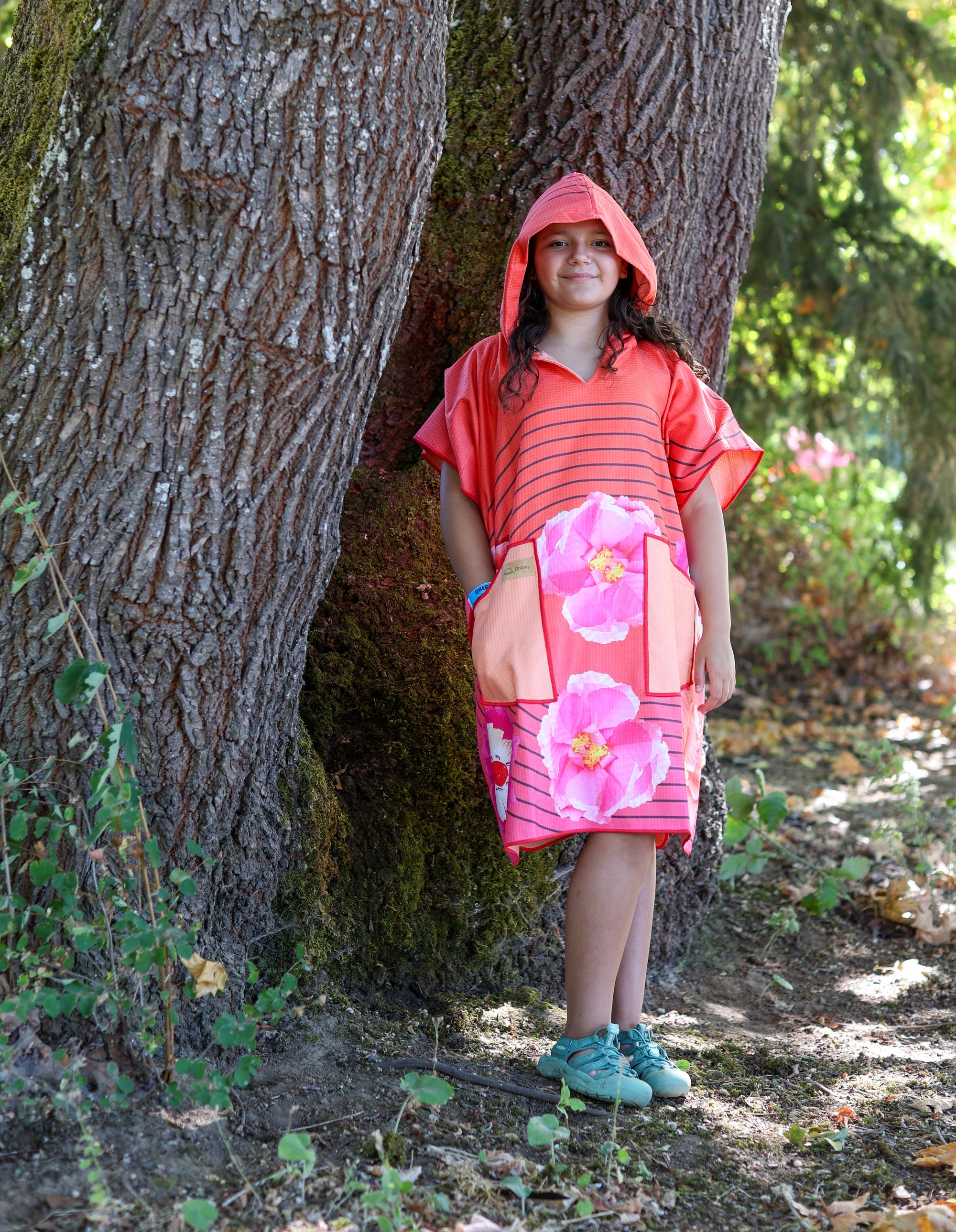 Coral Bloom Poncho+ Towel